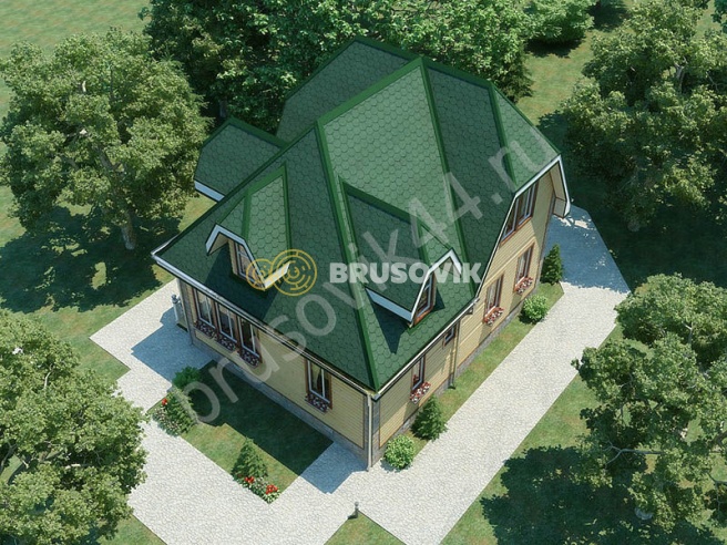 Проект №42 дома из бруса 9,2х9,5