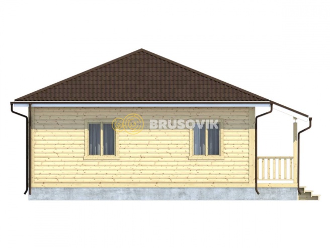 Проект №89 дома из бруса 8х8