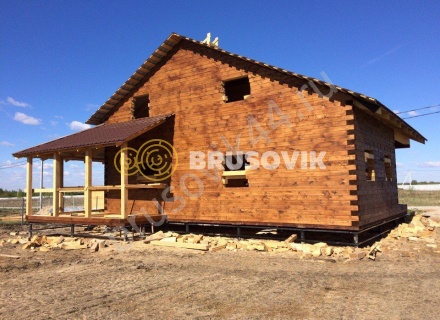 Дом из бруса по проекту № 6