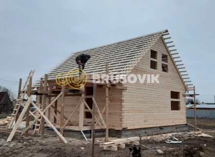 Дом 8х9 м из профилированного бруса по проекту № 21 в д. Соболево, городской округ Ликино-Дулёво, МО