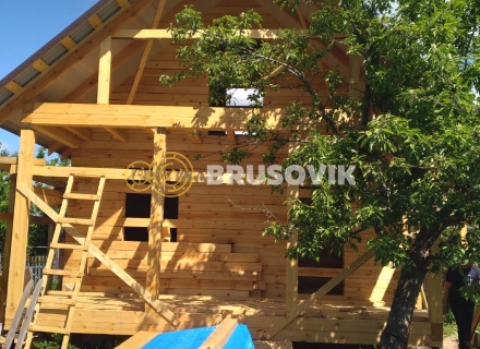 Дом 6х6м из обрезного бруса 150х150мм по индивидуальному проекту в с. Бибирево, Ивановский район