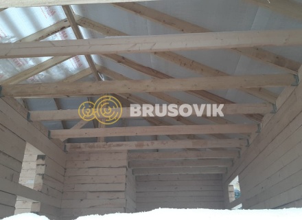 Баня 9х9м по проекту №7 из обрезного бруса 150х150 мм в СНТ Мошницы, г. Солнечногорск, Московская обл.