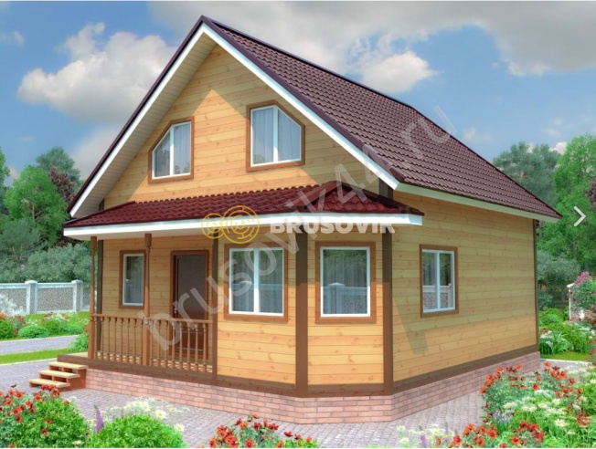 Проект №75 дома из бруса 7,5х8,5