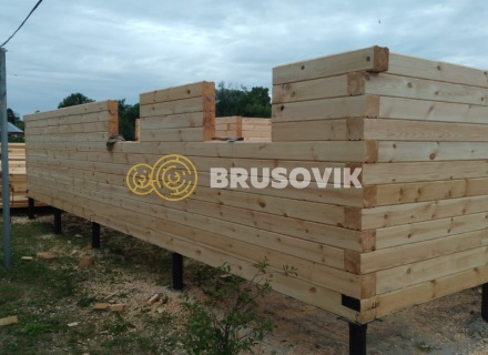 Дом 7,5х9м из профилированного бруса 145х145мм по проекту № 2 в д. Богданово, Рязанская область