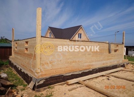 Дом из проф. бруса 145х145 мм по индивидуальному проекту