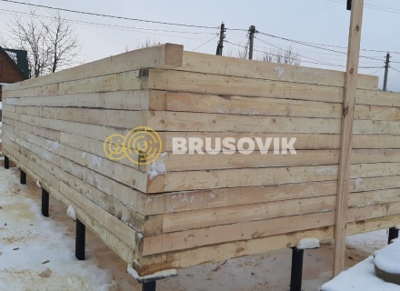 Баня 9х9м по проекту №7 из обрезного бруса 150х150 мм в СНТ Мошницы, г. Солнечногорск, Московская обл.