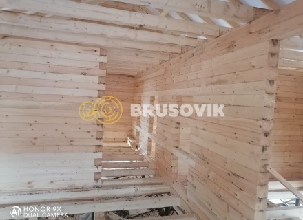 Дом 9х12 м из профилированного бруса 145х145 мм по индивидуальному проекту в городе Струнино, Владимирская область