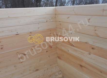 Зимнее строительство дома из бруса