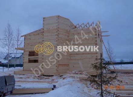 Дом из обрезного бруса 150х150 мм по проекту №67