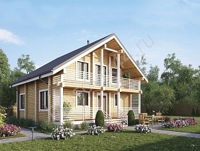 Проект №53 дома из бруса 8,8x10