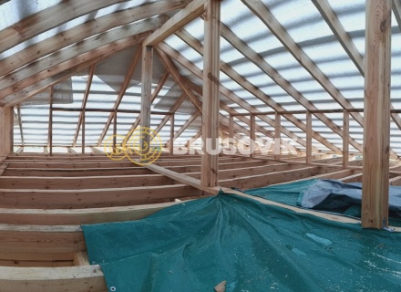 Пристройка к дому из профилированного бруса 145х145мм по индивидуальному проекту в д. Бакланово, Клинский р-н., Московская обл