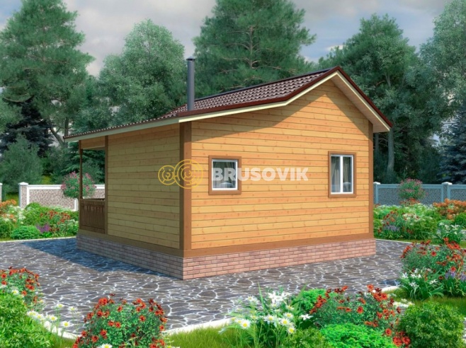 Проект №22 баня из бруса 6х6
