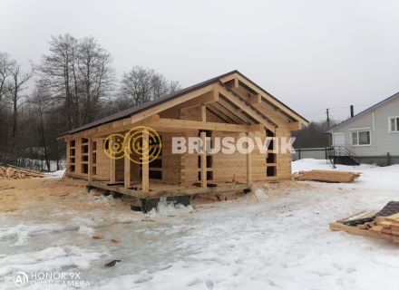 Дом 8,5х15 м. с террасой из профилированного бруса 145х195 мм. по индивидуальному проекту в п. Чулково, Выборгский район, Ленинградская область