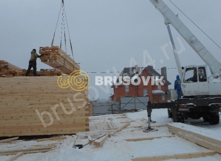 Дом по проекту № 41 из проф. бруса 145х195 мм