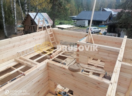 Одноэтажный дом 8х9м по индивидуальному проекту из профилированного бруса 145х145мм в д. Григорово, Ивановский район