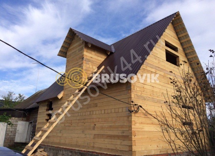 Дом из бруса по проекту заказчика