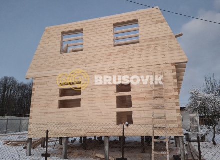 Дом 7х9м из профилированного бруса 145х145мм СНТ Литейщик, Каширский район, Московская область