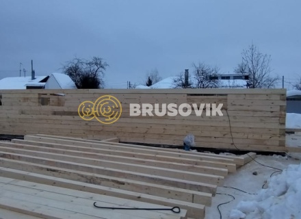 Двухэтажный дом 6х12м с террасой 3х6м из обрезного бруса 150х150мм по индивидуальному проекту в г. Иваново