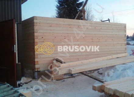 Дом по проекту заказчика из профилированного бруса 145х145 мм