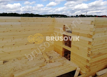 Дом из профилированного бруса 145х145 мм по индивидуальному проекту