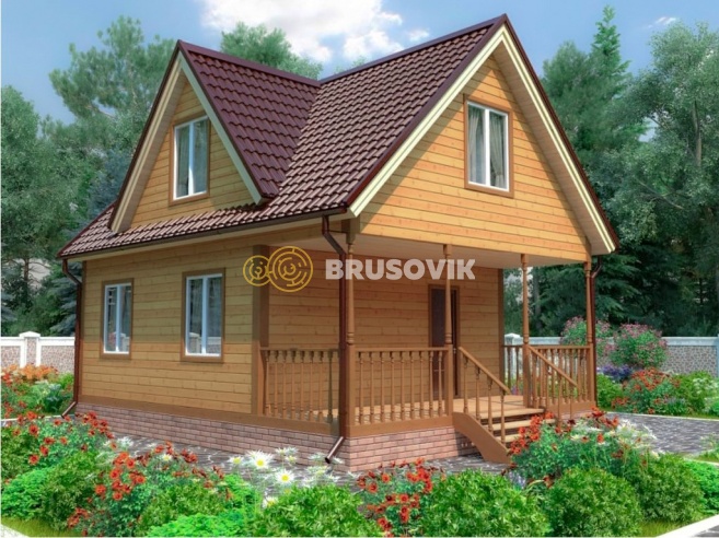 Проект №81 дома из бруса 6х8