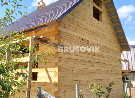 Дом 6х6м из обрезного бруса 150х150мм по индивидуальному проекту в с. Бибирево, Ивановский район