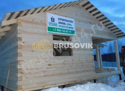 Баня из профилированного бруса 145х145 мм. по проекту № 7