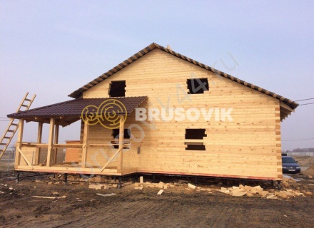 Дом из бруса по проекту № 6