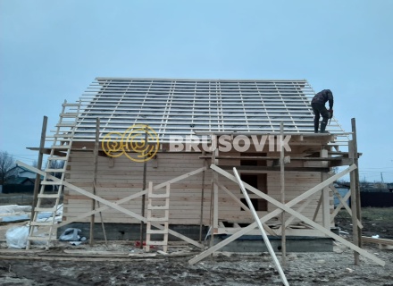 Дом 8х9 м из профилированного бруса по проекту № 21 в д. Соболево, городской округ Ликино-Дулёво, МО