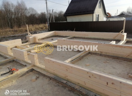 Дом 12х12м с шатровой крышей из профилированного бруса 145х195мм в д. Верхние Велеми, Серпуховской район, Московская область