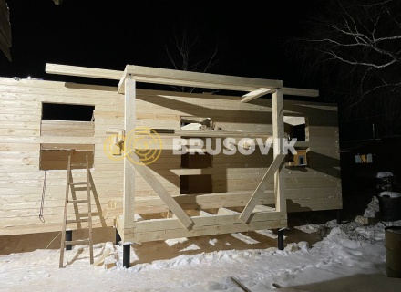 Дом 6х9м из профилированного бруса 145х145мм по индивидуальному проекту в д. Исады, Любимский р-н., Ярославская область