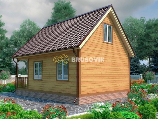 Проект №81 дома из бруса 6х8