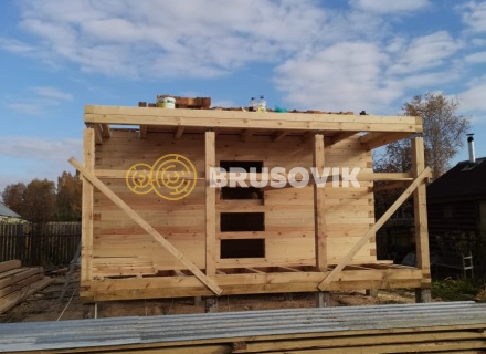 Полутораэтажный дом 6х8м из профилированного бруса 145х145мм по индивидуальному проекту в СНТ Пахма, Ярославский район