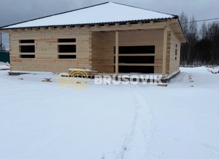 Дом 12х12м с шатровой крышей из профилированного бруса 145х195мм в д. Верхние Велеми, Серпуховской район, Московская область