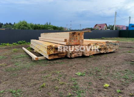 Дом 6х9м с ломаной крышей из профилированного бруса 145х145мм в с. Атепцево, Наро-Фоминский район, Московская область