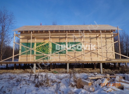 Дом 6,2х12,2 м из профилированного бруса 145х145 мм