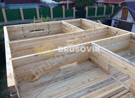 Дом из бруса по проекту заказчика