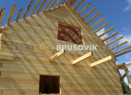 Баня 6х8 м из сухого профилированного бруса 145х145 мм по проекту №3 в Московской области