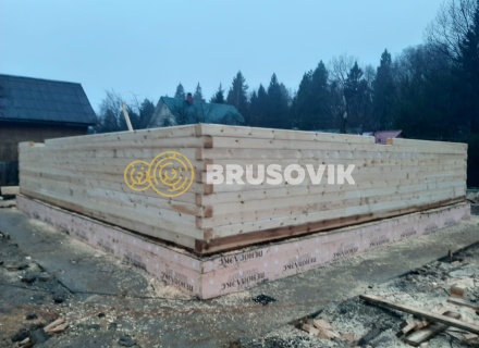 Дом 9,5х10,5 м из профилированного бруса 145х145 мм. СНТ Дружба, Одинцовский городской округ Московская область