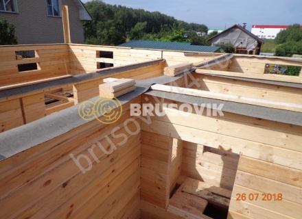 Дом из проф. бруса 145х145 мм по индивидуальному проекту