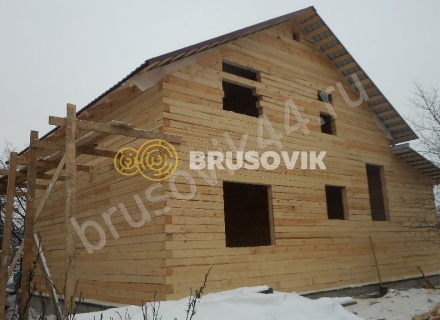 Дом по проекту заказчика из обрезного бруса