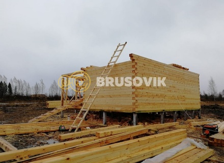 Дом 9х9 из профилированного бруса 145х195 мм, Костромская область, поселок Зарубино