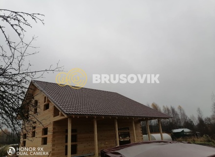 Дом 9х10м с террасой 2,5х10м из профилированного бруса 145х195мм г. Кимры, Тверская область