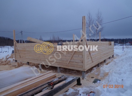 Дом из обрезного бруса 150х150 мм по проекту №67