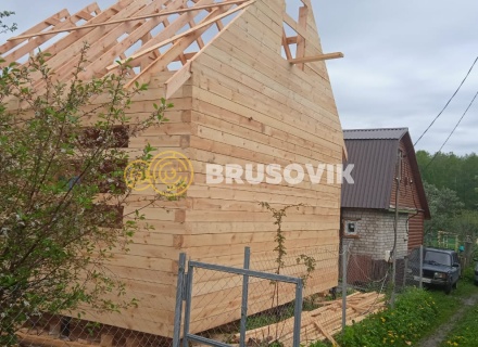 Дом 6х6м из обрезного бруса 150х150мм по индивидуальному проекту в с. Бибирево, Ивановский район