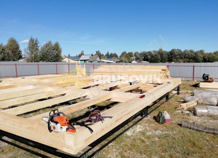 Дом из обрезного бруса 150х150 мм по индивидуальному проекту 