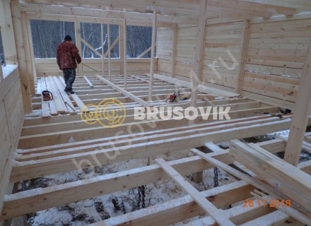  Дом 6,2х12,2 м из профилированного бруса 145х145 мм