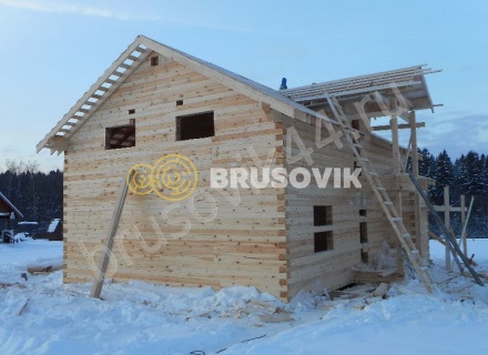 Дом по проекту № 41 из проф. бруса 145х195 мм