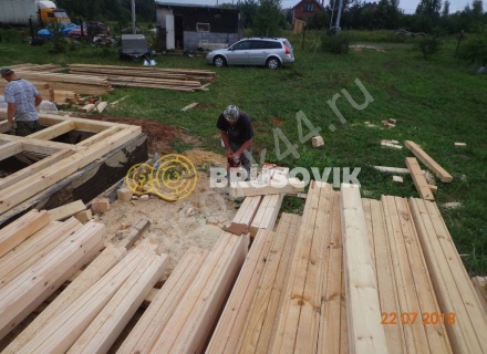 Дом из проф. бруса 145х145 мм по индивидуальному проекту