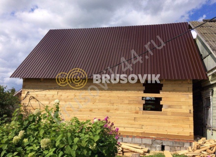 Дом из бруса по проекту заказчика